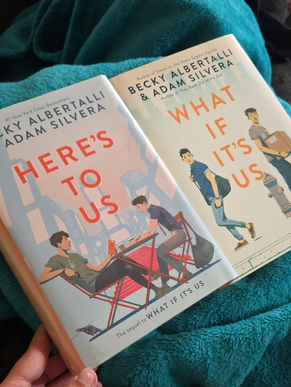 BECKY ALBERTALLI & ADAM SILVERA Paperback Book Set - Coral & Cream Covers